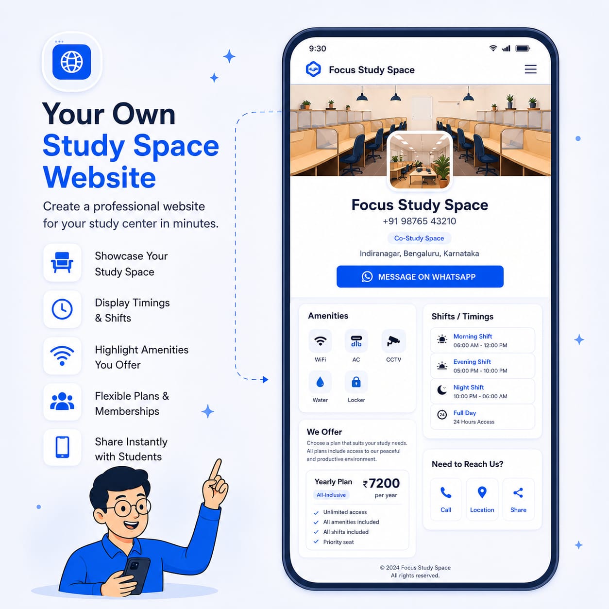 SeatMitra library website preview